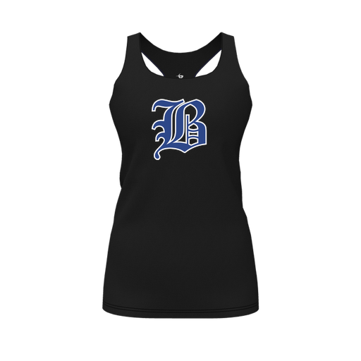 [CUS-DFW-RCBK-PER-BLK-FYS-LOGO2] Racerback Tank Top (Female Youth S, Black, Logo 2)