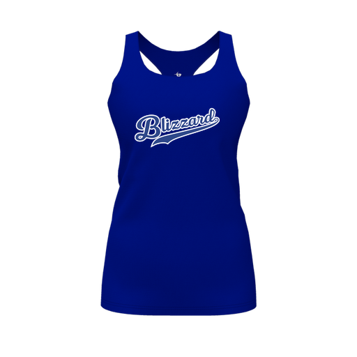 [CUS-DFW-RCBK-PER-RYL-FYS-LOGO1] Racerback Tank Top (Female Youth S, Royal, Logo 1)