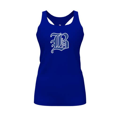 [CUS-DFW-RCBK-PER-RYL-FYS-LOGO2] Racerback Tank Top (Female Youth S, Royal, Logo 2)