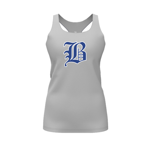 [CUS-DFW-RCBK-PER-GRY-FYS-LOGO2] Racerback Tank Top (Female Youth S, Gray, Logo 2)