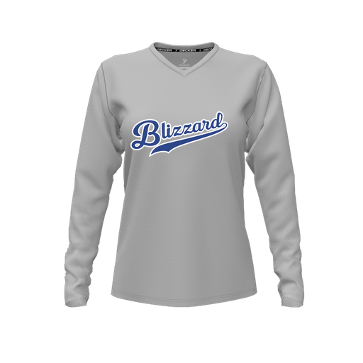 [FTLVCFGY-FYXS-LOGO1] Comfort T-Shirt (Female Youth XS, Gray, V Neck, Logo 1, Long Sleeve)