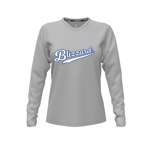 [FTLVCFGY-FYXS-LOGO3] Comfort T-Shirt (Female Youth XS, Gray, V Neck, Logo 3, Long Sleeve)