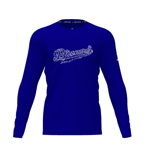 [CUS-DRIF-TEES-PER-CNK-LSL-RYL-YXS-LOGO1] Dri Fit Performance T-Shirt (Youth XS, Royal, Logo 1, Long Sleeve)