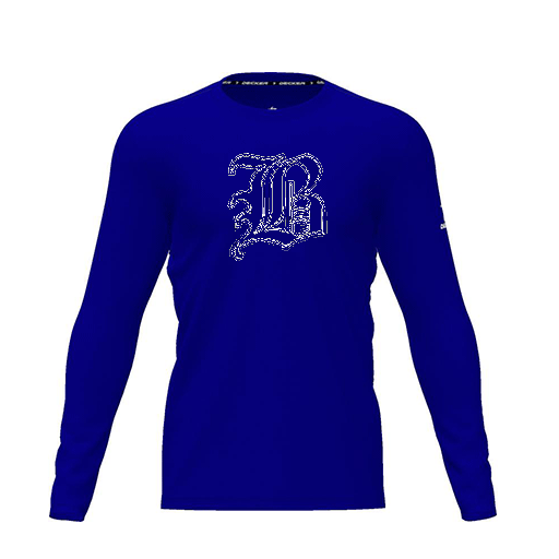 [CUS-DRIF-TEES-PER-CNK-LSL-RYL-YXS-LOGO2] Dri Fit Performance T-Shirt (Youth XS, Royal, Logo 2, Long Sleeve)