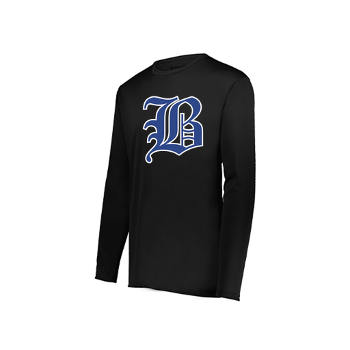 [222822.080.XS-LOGO2] Men's LS Smooth Sport Shirt (Adult XS, Black, Logo 2)