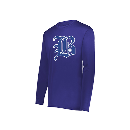 [222822.747.XS-LOGO2] Men's LS Smooth Sport Shirt (Adult XS, Purple, Logo 2)
