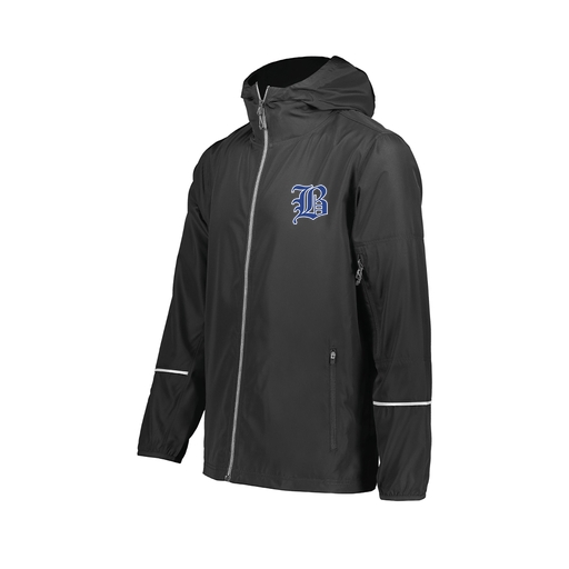 [229582-BLK-AXS-LOGO2] Men's Packable Full Zip Jacket (Adult XS, Black)