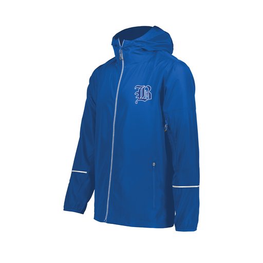 [229582-RYL-AXS-LOGO2] Men's Packable Full Zip Jacket (Adult XS, Royal)