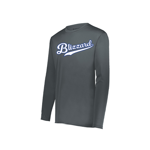 [222823.059.S-LOGO3] Youth LS Smooth Sport Shirt (Youth S, Gray, Logo 3)