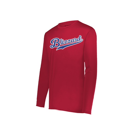 [222823.083.S-LOGO1] Youth LS Smooth Sport Shirt (Youth S, Red, Logo 1)