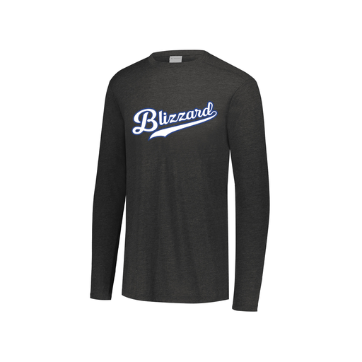 [FTLCUBBK-YS-LOGO3] Decker Youth Tri-Blend T-Shirt - Long Sleeve (Youth S, Black, Logo 3)