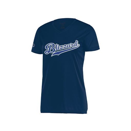 [222820.065.S-LOGO1] Ladies Movement Dri Fit Shirt (Female Adult S, Navy, Logo 1)