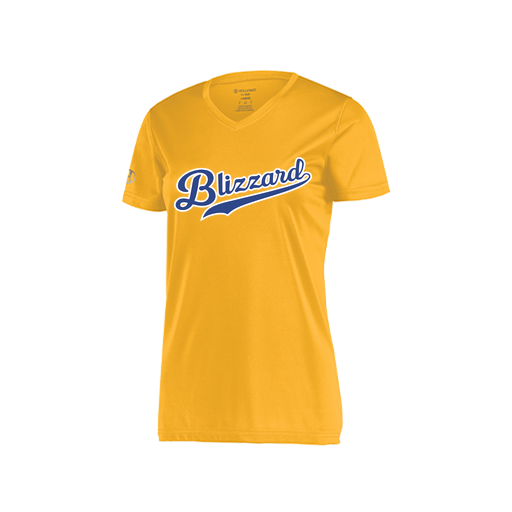 [222820.023.S-LOGO1] Ladies Movement Dri Fit Shirt (Female Adult S, Athletic Gold, Logo 1)