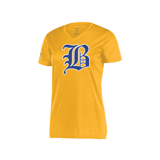 [222820.023.S-LOGO2] Ladies Movement Dri Fit Shirt (Female Adult S, Athletic Gold, Logo 2)