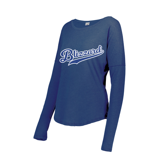 [FTLCUBRY-FAS-LOGO1] Decker Women's Tri-Blend T-Shirt - Long Sleeve (Female Adult S, Royal, Logo 1)