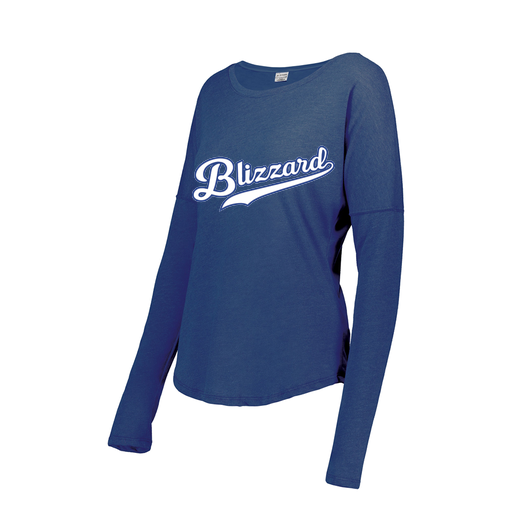 [FTLCUBRY-FAS-LOGO3] Decker Women's Tri-Blend T-Shirt - Long Sleeve (Female Adult S, Royal, Logo 3)