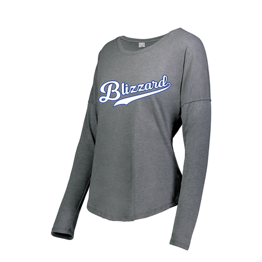 [3077.013.S-LOGO3] Ladies LS Ultra-blend T-Shirt (Female Adult S, Gray, Logo 3)