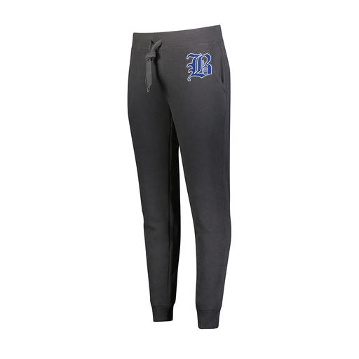 [229748.080.XS-LOGO2] Ladies 60/40 Fleece Jogger (Female Adult XS, Black)